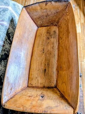 STUNNING ANTIQUE Wooden Dough Bowl